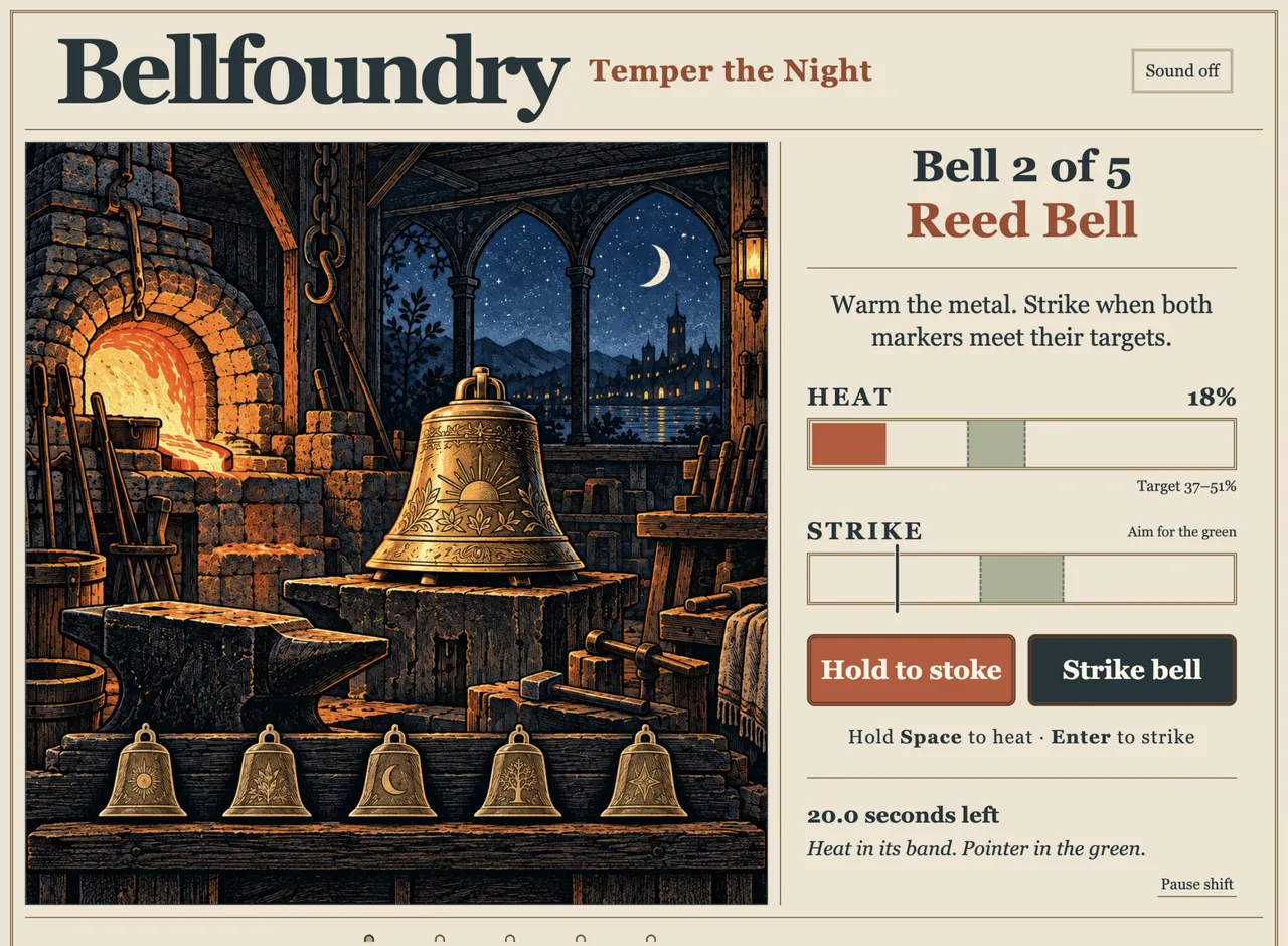 Bellfoundry: Temper the Night gameplay screenshot 1