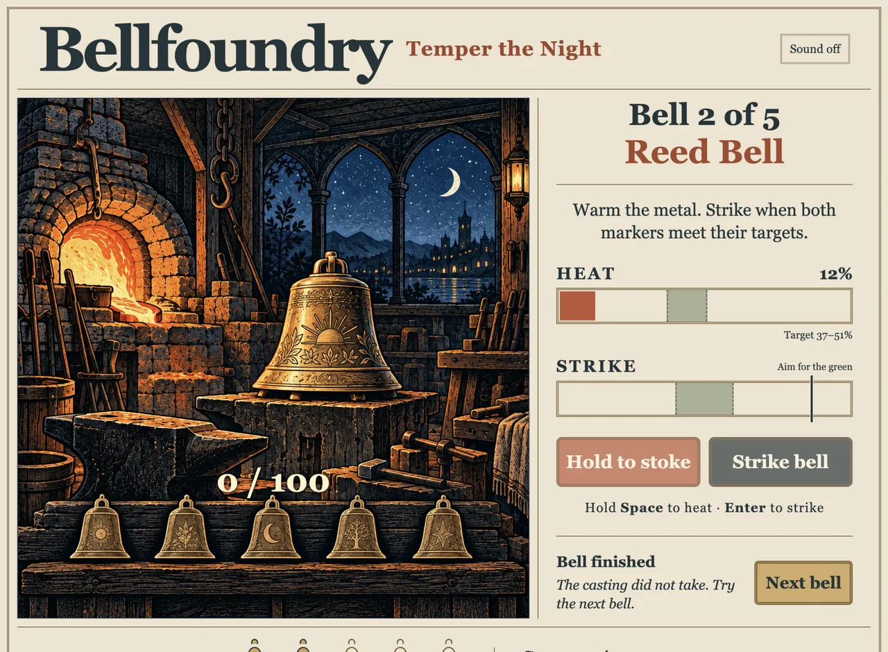 Bellfoundry: Temper the Night gameplay screenshot 2
